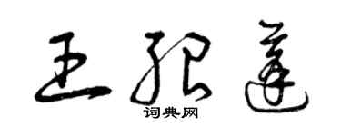 曾庆福王绍蓬草书个性签名怎么写