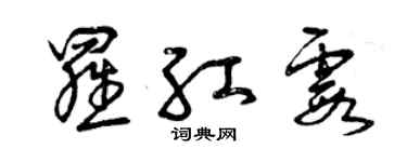 曾庆福罗红霞草书个性签名怎么写