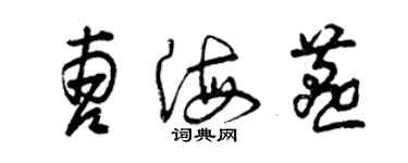 曾庆福曹海燕草书个性签名怎么写