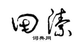 曾庆福田洁草书个性签名怎么写