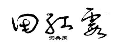 曾庆福田红霞草书个性签名怎么写
