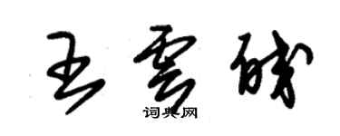 朱锡荣王云皎草书个性签名怎么写