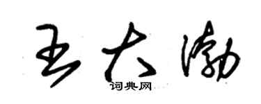 朱锡荣王大渤草书个性签名怎么写