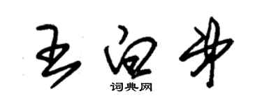 朱锡荣王白弟草书个性签名怎么写