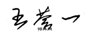 朱锡荣王荟一草书个性签名怎么写