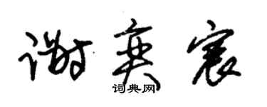 朱锡荣谢奕宸草书个性签名怎么写