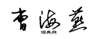 朱锡荣曹海燕草书个性签名怎么写