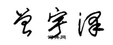 朱锡荣曾宇泽草书个性签名怎么写