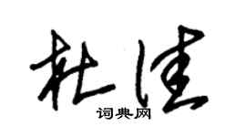 朱锡荣杜佳草书个性签名怎么写