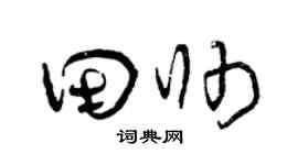 曾庆福田帅草书个性签名怎么写