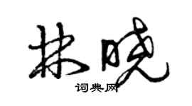 曾庆福林晓草书个性签名怎么写