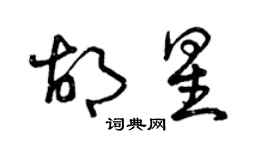曾庆福胡星草书个性签名怎么写