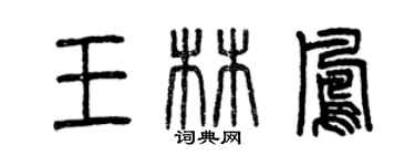 曾庆福王林凤篆书个性签名怎么写
