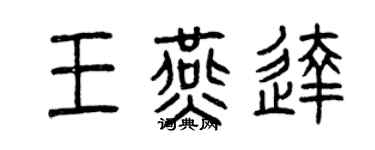 曾庆福王燕达篆书个性签名怎么写
