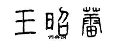 曾庆福王昭蕾篆书个性签名怎么写