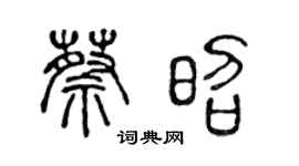 陈声远蔡昭篆书个性签名怎么写