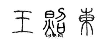 陈声远王照东篆书个性签名怎么写