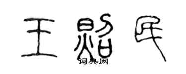 陈声远王照民篆书个性签名怎么写