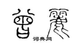 陈声远曾丽篆书个性签名怎么写