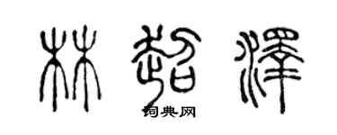 陈声远林超泽篆书个性签名怎么写