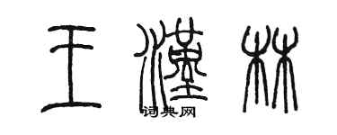 陈墨王汉林篆书个性签名怎么写