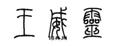 陈墨王威灵篆书个性签名怎么写