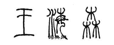 陈墨王海森篆书个性签名怎么写