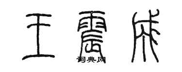 陈墨王震成篆书个性签名怎么写