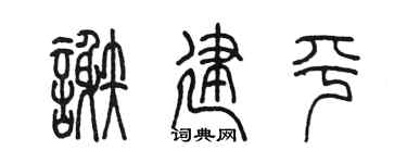 陈墨谢建平篆书个性签名怎么写