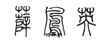 陈墨薛凤英篆书个性签名怎么写
