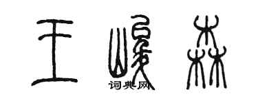 陈墨王峻森篆书个性签名怎么写