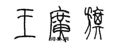 陈墨王广旗篆书个性签名怎么写