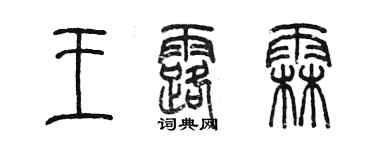 陈墨王露霖篆书个性签名怎么写