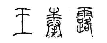 陈墨王奉露篆书个性签名怎么写