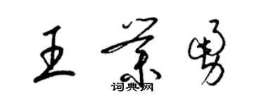 梁锦英王业勇草书个性签名怎么写