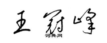 梁锦英王冠峰草书个性签名怎么写