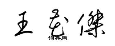 梁锦英王花杰草书个性签名怎么写