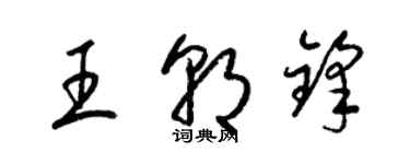 梁锦英王朝锋草书个性签名怎么写