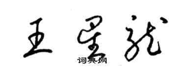 梁锦英王星龙草书个性签名怎么写