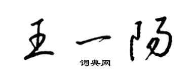 梁锦英王一阳草书个性签名怎么写