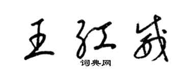 梁锦英王红威草书个性签名怎么写