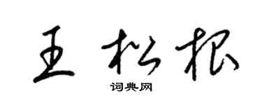梁锦英王松根草书个性签名怎么写