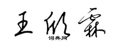 梁锦英王欣霖草书个性签名怎么写