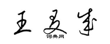 梁锦英王友成草书个性签名怎么写