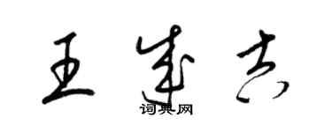 梁锦英王成吉草书个性签名怎么写