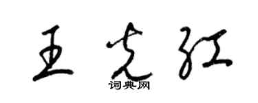 梁锦英王光红草书个性签名怎么写