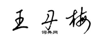 梁锦英王丹梅草书个性签名怎么写