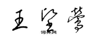 梁锦英王坚莺草书个性签名怎么写