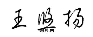 梁锦英王悠扬草书个性签名怎么写