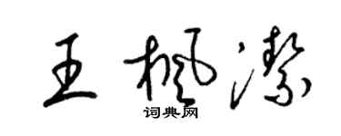 梁锦英王枫洁草书个性签名怎么写